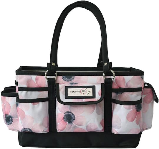 Everything Mary White &#x26; Floral Deluxe Store &#x26; Tote Craft Organizer
